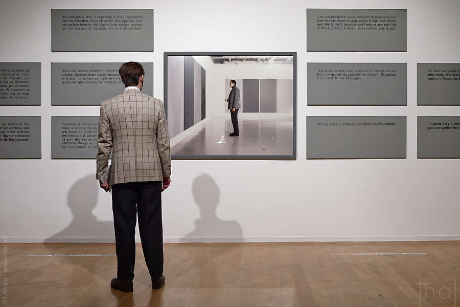 Homme de dos devant La couleur aveugle de Sophie Calle macLYON