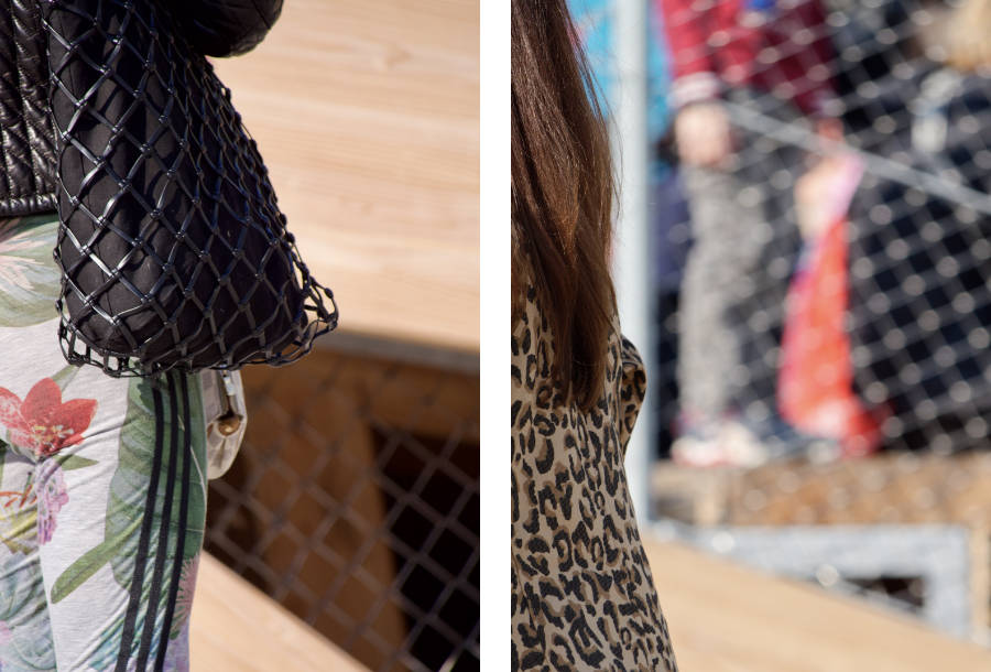 diptyque d'images de gros plan de grillages