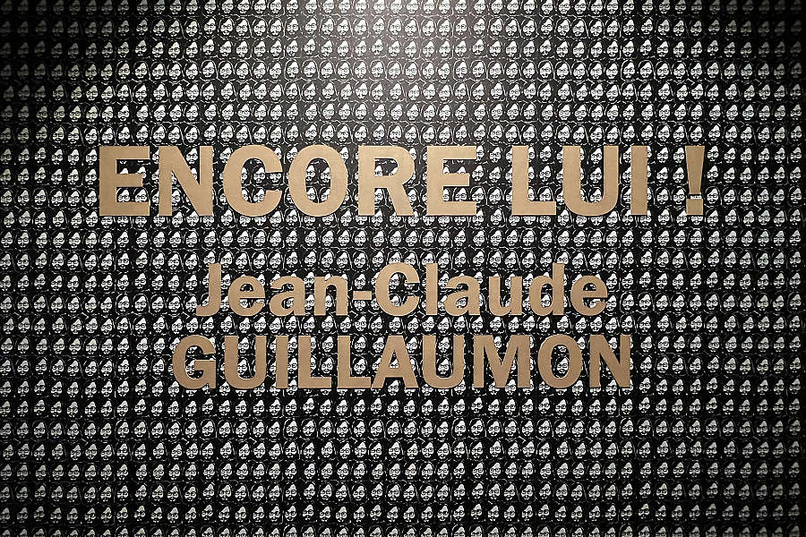 Lettrage de l'exposition Encore lui! de Jean-Claude Guillaumon au macLYON