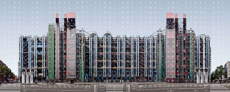 Panorama architectural du Centre Pompidou à Paris