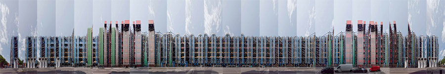 bandeaux d'images de la façade de Beaubourg juxtaposées
